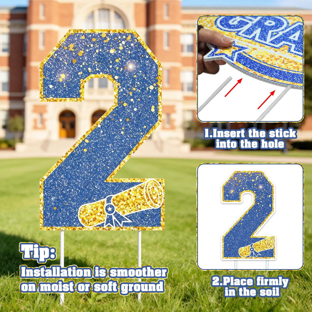 FunHot graduation yard sign-graduate-silhouette captures a proud moment.