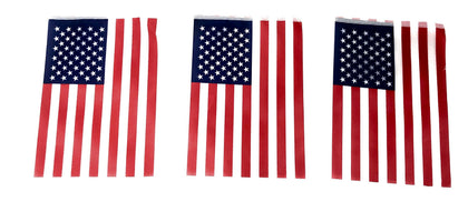 Funiverse 200' bulk deluxe flag banner, full view for outdoor celebrations.