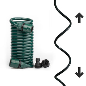 FUNJEE EVA Recoil Hose outdoor watering shown in a sunny garden.