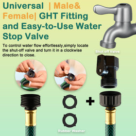 FUNJEE garden hose no kink design keeps hose flat during watering
