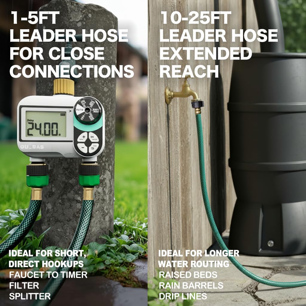 FUNJEE garden hose thick wall resists kinking during tight turns