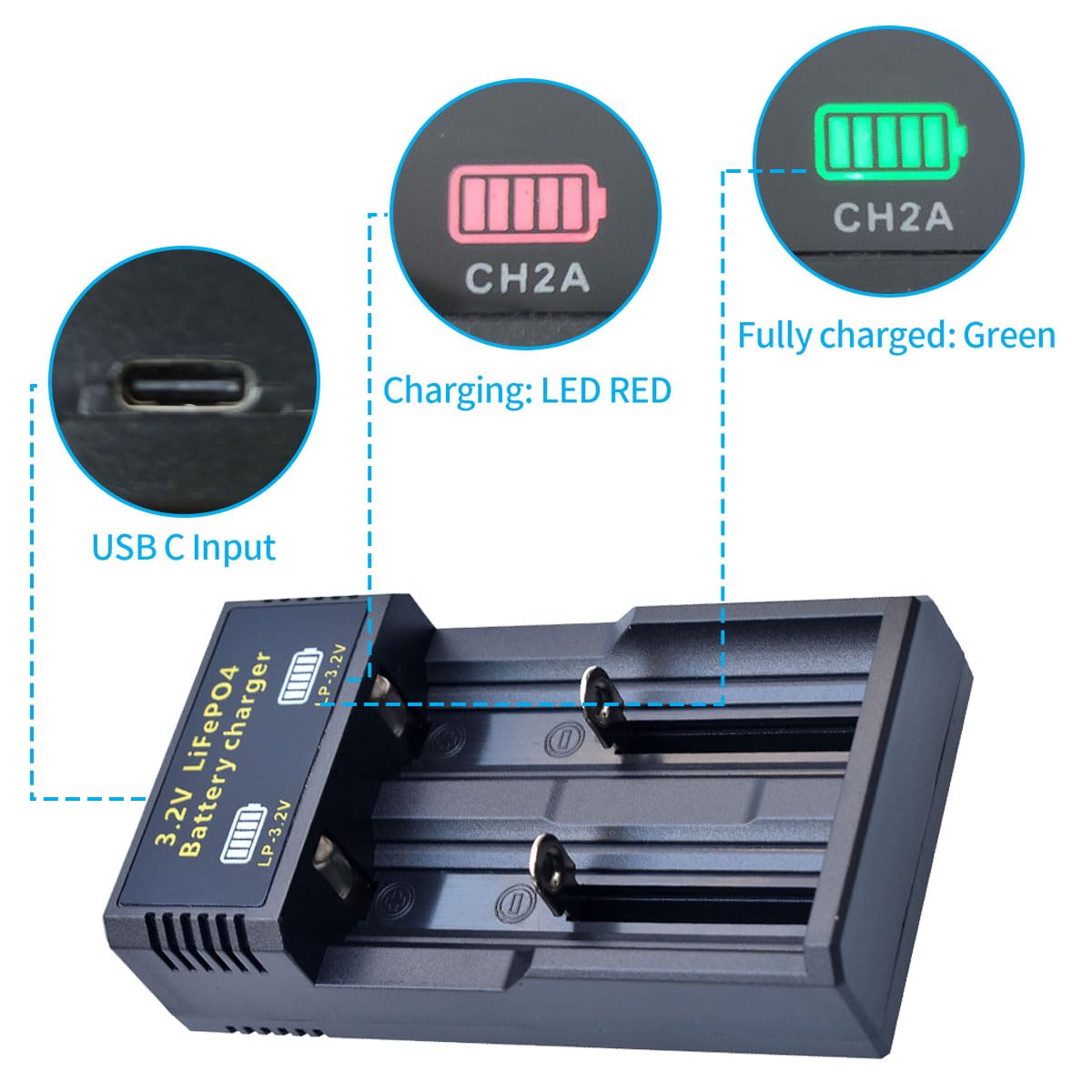 Battery installed in a garden solar light showing extended operation.