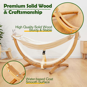 Hammock cloth area measuring 130 cm by 80 cm for roomy lounging
