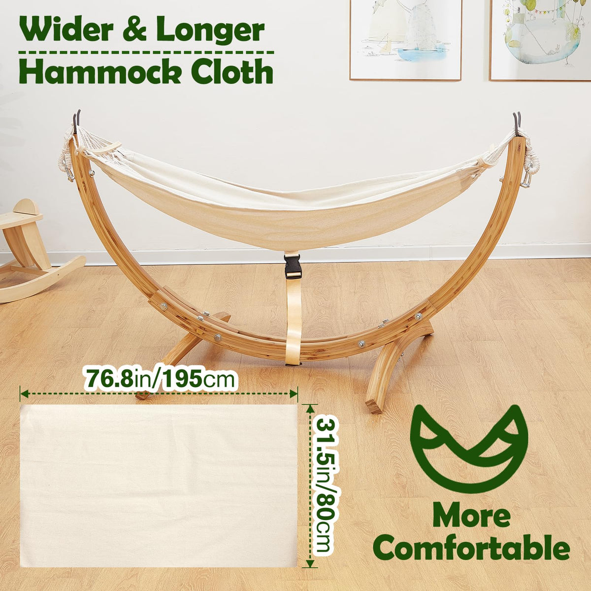 Premium steel hooks securing the FUNLIO hammock for stability