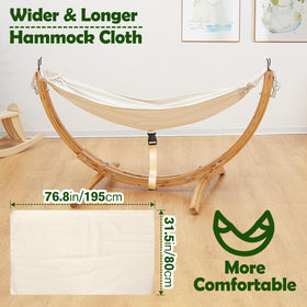 Premium steel hooks securing the FUNLIO hammock for stability