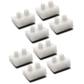 Funmit AXV414P pod shoes on concrete pool floor enhance traction and shield the cleaner