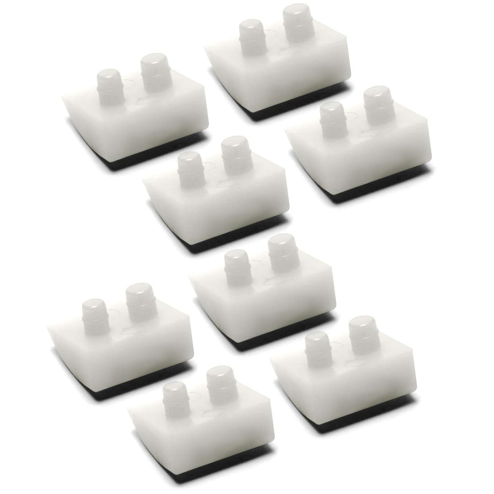 Funmit AXV414P pod shoes on concrete pool floor enhance traction and shield the cleaner
