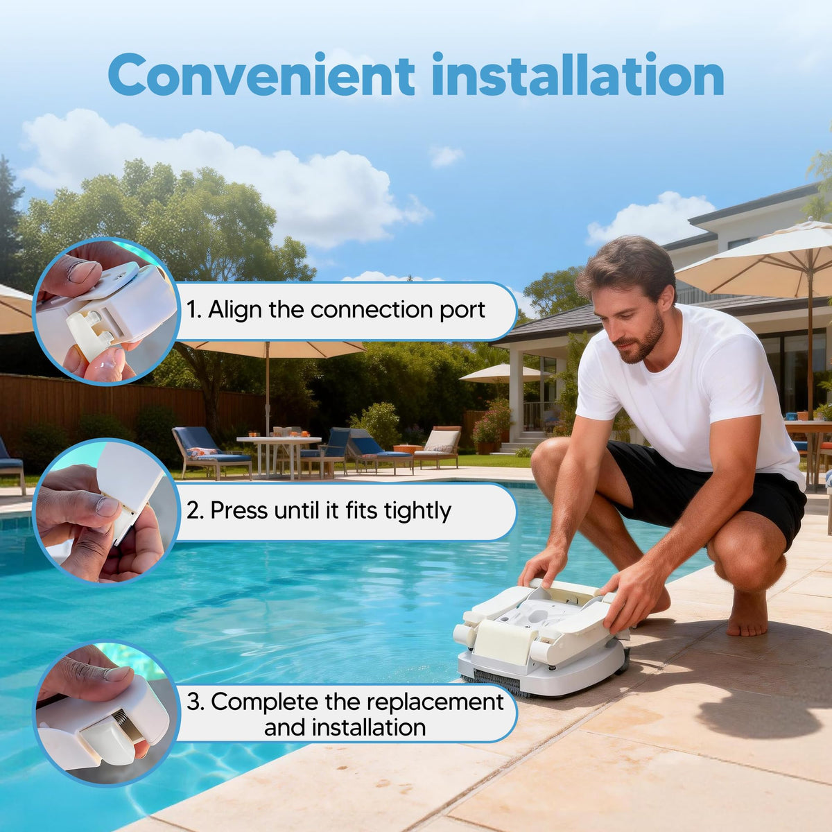 Compatible with Hayward Navigator series for flexible pool cleaning and maintenance