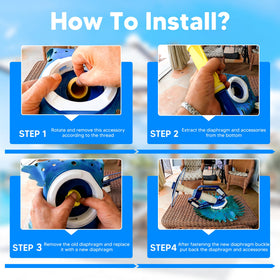 Funmit installation guide showing a quick diaphragm swap.