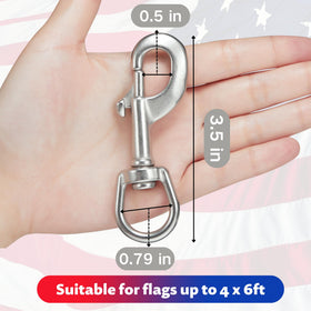 FUNNANS easy-install flag clip with large opening for quick setup