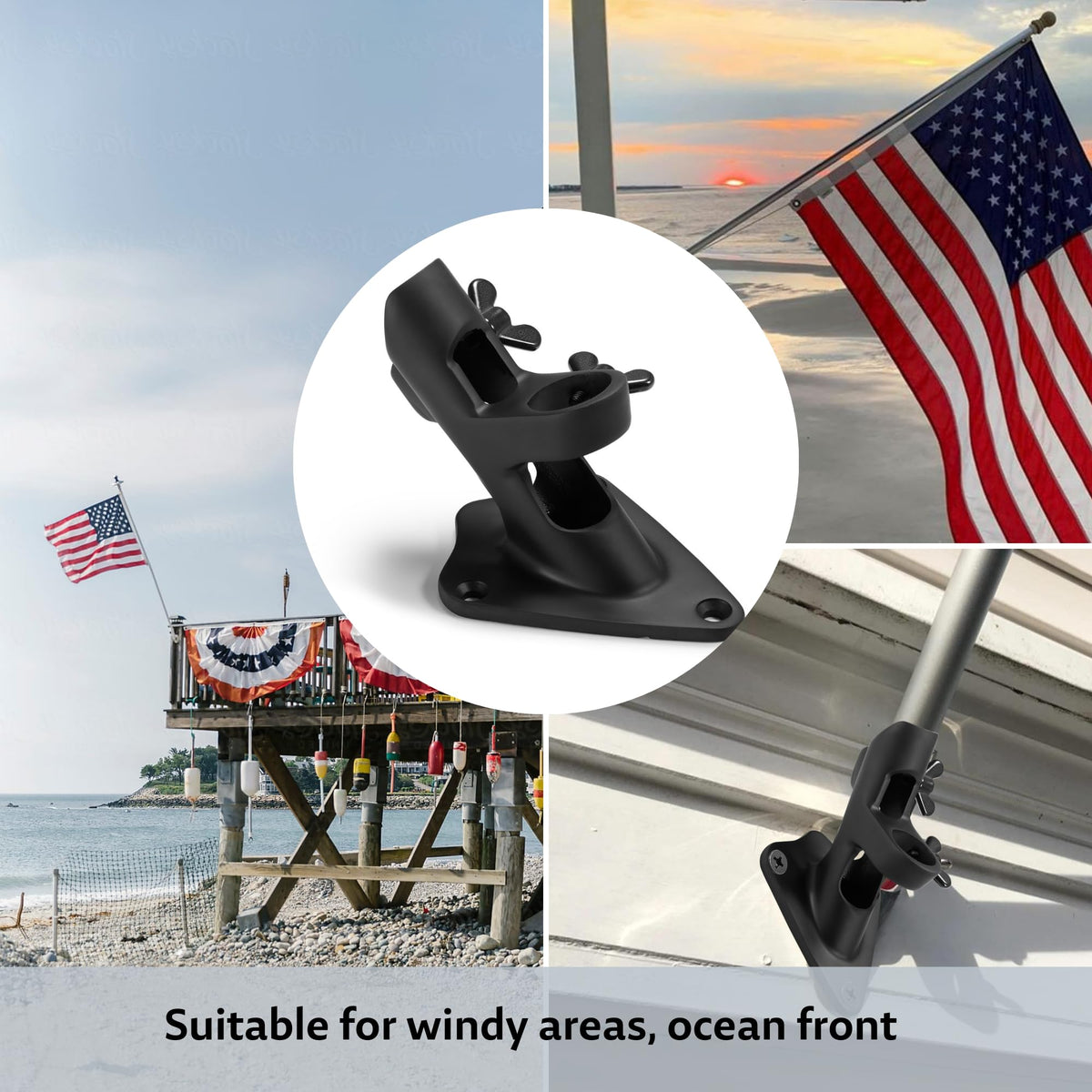 Funnans adjustable lock nuts for secure 1 inch flag poles