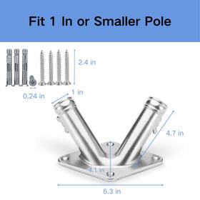 FUNNANS flag holder durable material and lock nuts for secure setup