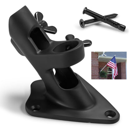 Funnans flag pole mount outdoor 1 inch black for durable exterior display