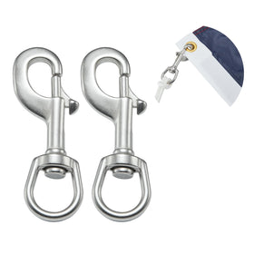 FUNNANS flag swivel snap hook attached to a 3x5 ft flag for secure display