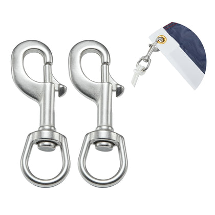FUNNANS flag swivel snap hook attached to a 3x5 ft flag for secure display