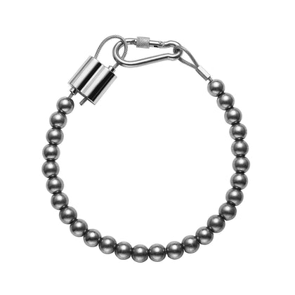 FUNNANS beaded retainer ring close-up showing sturdy stainless steel construction for flag control.