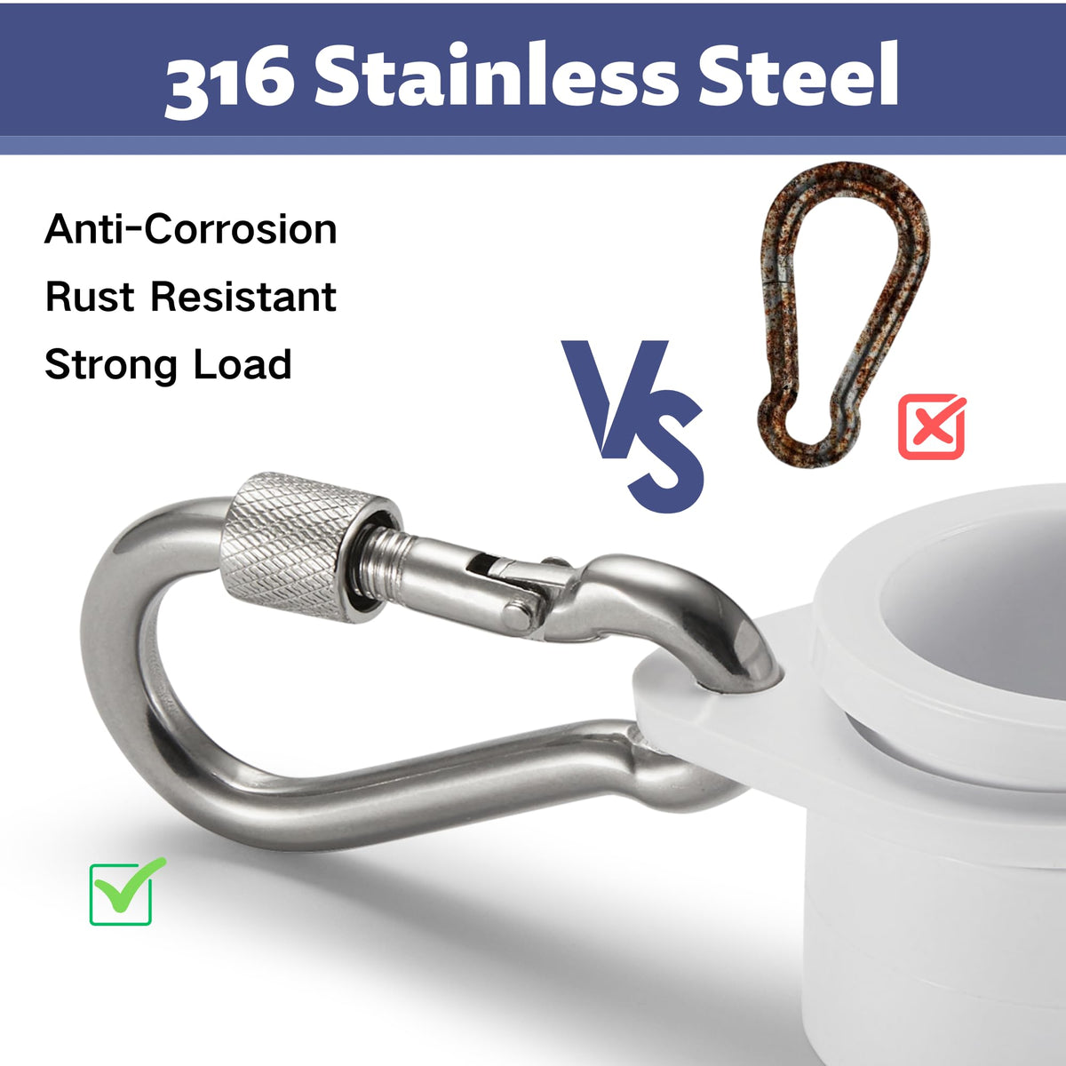 FUNNANS M5 clip demonstrates compatibility with standard flag sizes.