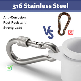 FUNNANS M5 clip demonstrates compatibility with standard flag sizes.