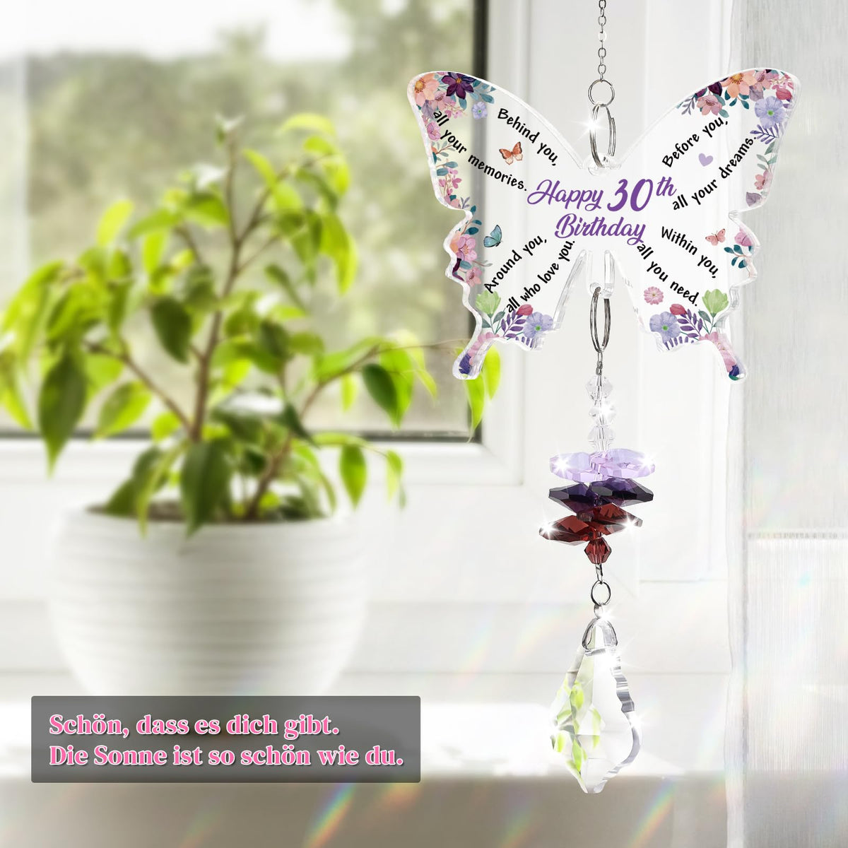 Funnli birthday suncatcher decor for parties and celebrations