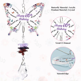 Funnli butterfly plaque with chain for elegant window display
