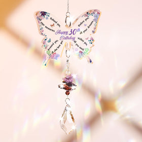 Funnli butterfly plaque ornament enhances windows with light
