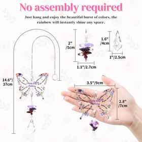 Funnli crystal suncatcher arrives in a purple gift box for gifting