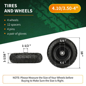 FunPaxido 5-8 inch axle bore compatibility with common carts
