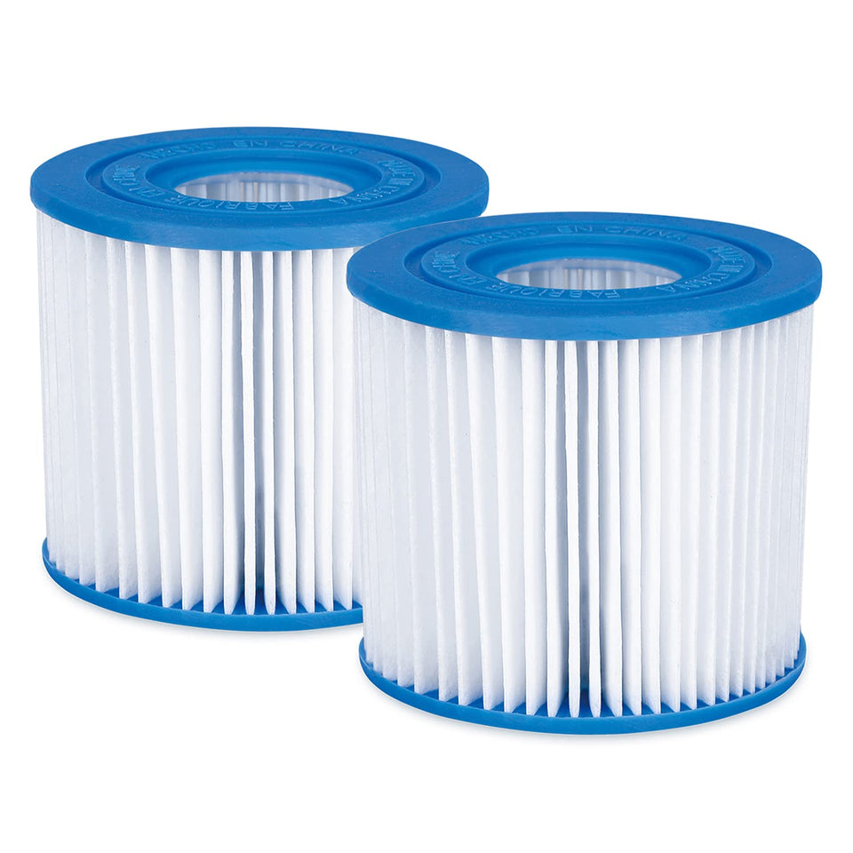 Funsicle Type D cartridge 2-pack, ultra-fine filtration for sparkling pool water.