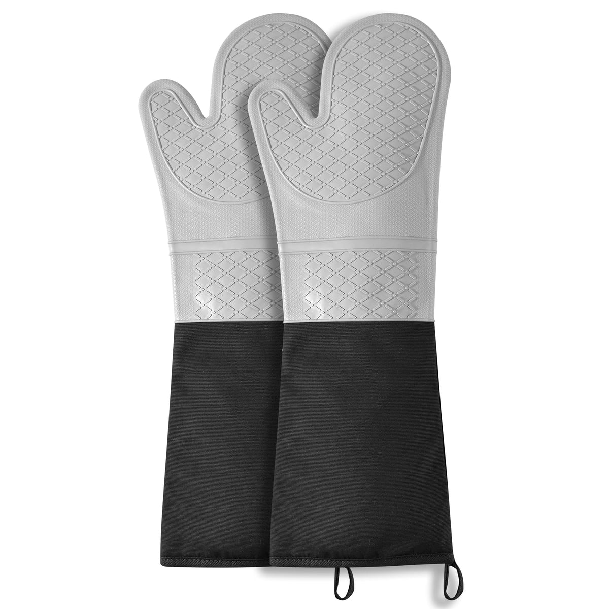 FunSiltasy 20 inch silicone oven mitt with heat-resistant protection for hot cookware.