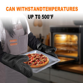 FunSiltasy black oven mitts offer durable, long-lasting heat protection
