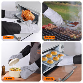 FunSiltasy waterproof silicone mitts are easy to clean after cooking.