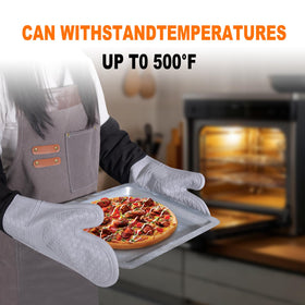 FunSiltasy extra-long gloves reduce wrist burns when reaching into ovens.