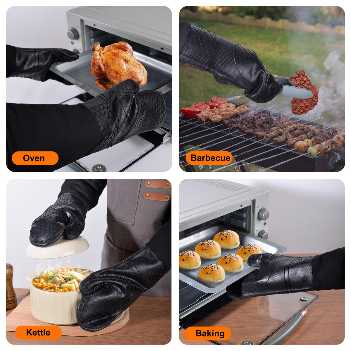 FunSiltasy oven mitts are food-grade and BPA-free for safe contact