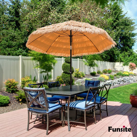Funsite 6ft tiki umbrella UPF50 fabric blocks UV rays