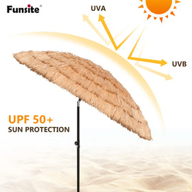 Funsite tiki umbrella rust-free powder-coated pole for durability