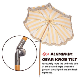 Funsite tilt mechanism showing adjustable shade direction