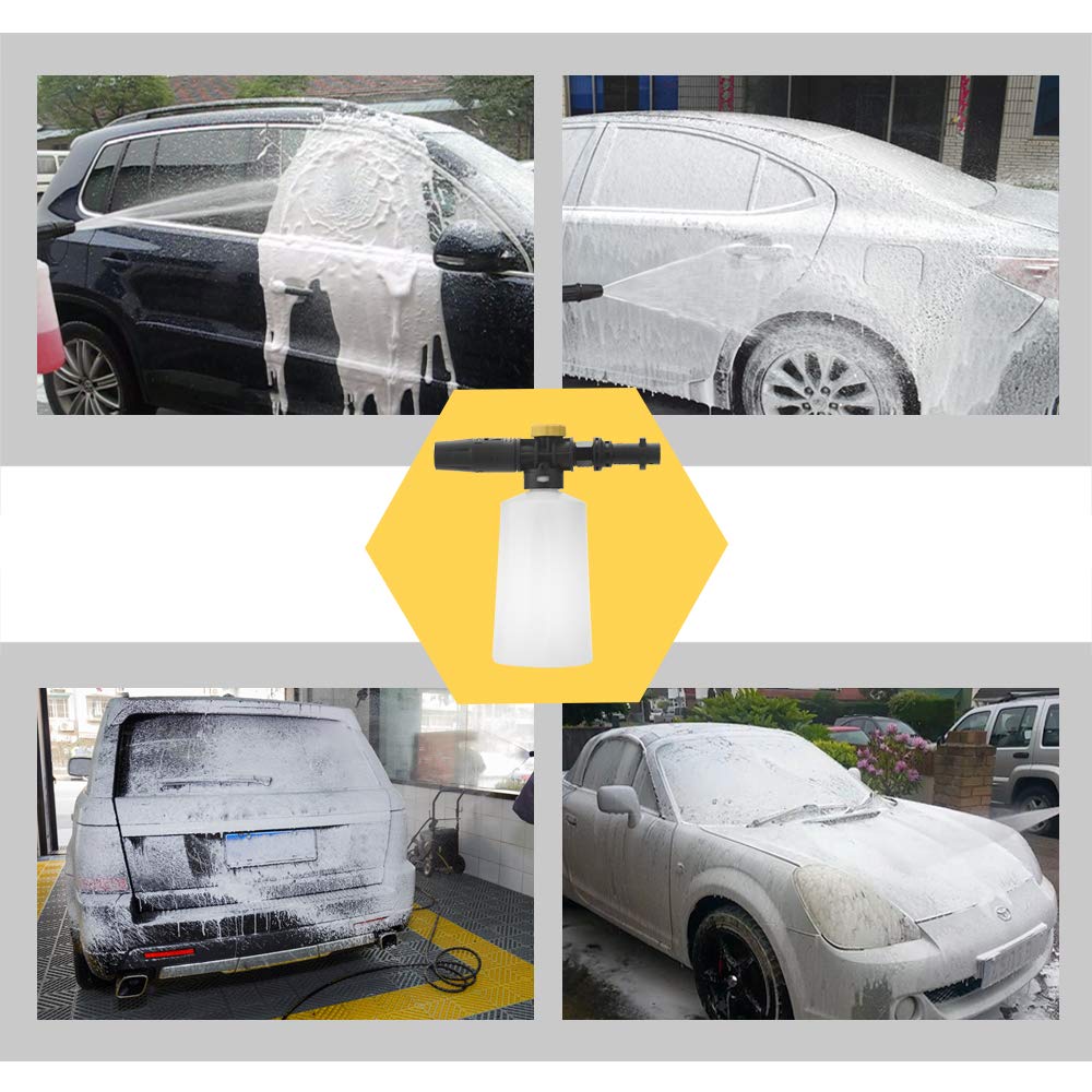 Funteck foam cannon lance producing thick froth for thorough coverage
