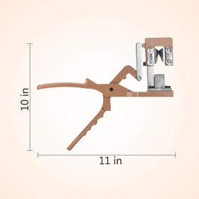 Compact, balanced design of the Funteck V-Cut grafting tool with clear dimensions.