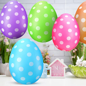 Funtery giant yard decor eggs create playful Easter hunt vibes.