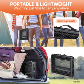 FUNYKICH folding grill table with aluminum frame provides sturdy outdoor performance.