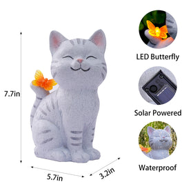 FUNYUEGY outdoor cat garden statue, waterproof resin for all-weather use.