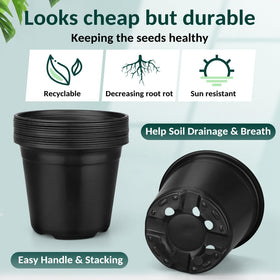FUOAUYK 6-inch starter pot suitable for larger transplants and easy handling