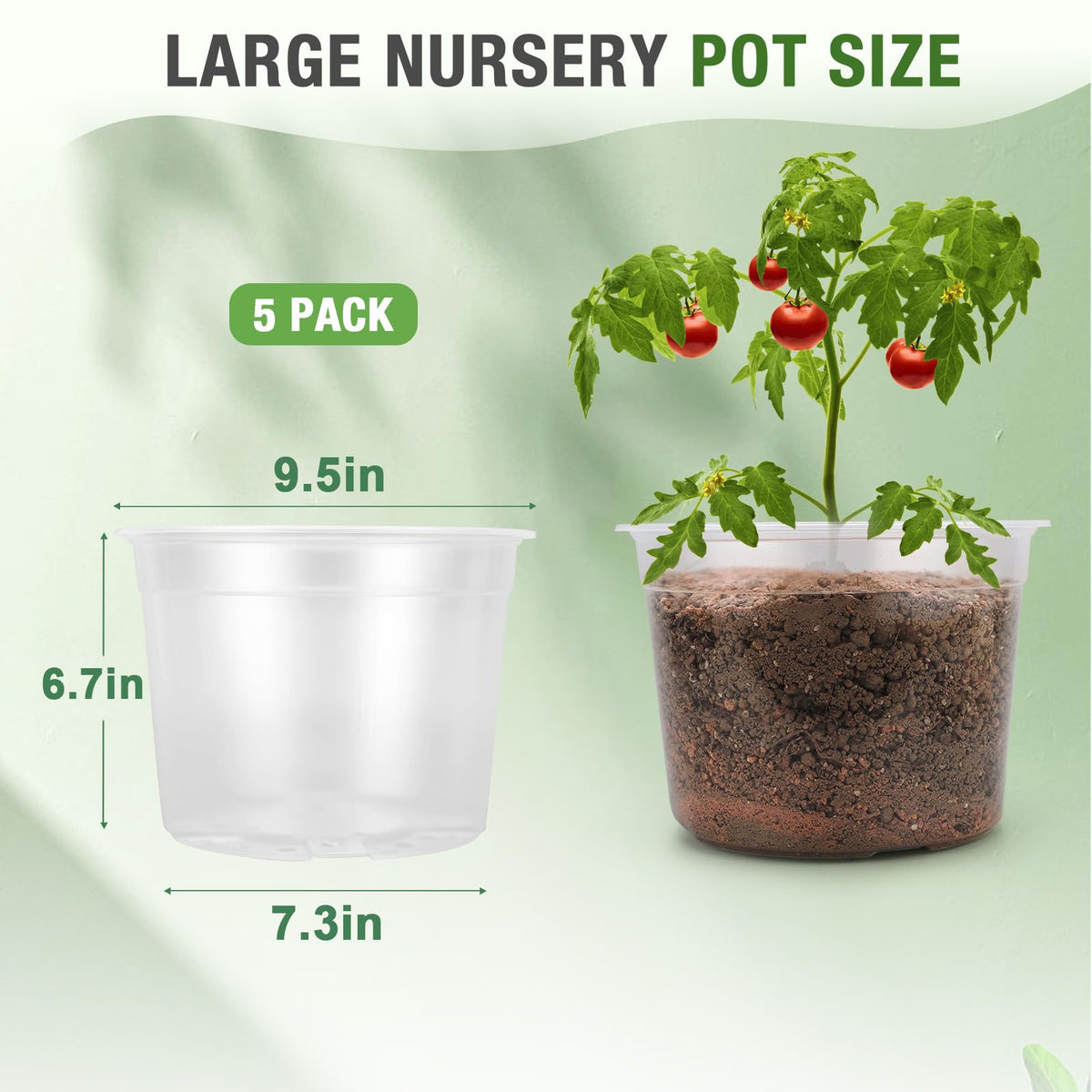 FUOAUYK transparent nursery pot enables easy root monitoring.