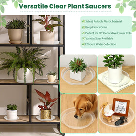 FUOAUYK durable PP plant trays support heavy pots without bending.