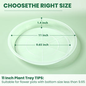 FUOAUYK 11-inch saucer supports heavy pots while catching excess water.
