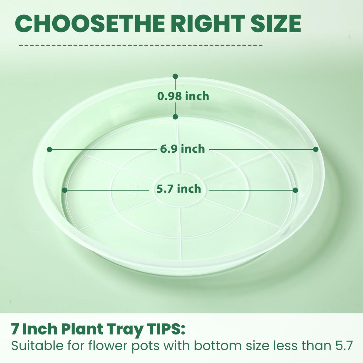 FUOAUYK no-holes plant tray keeps roots dry and soil ventilated.