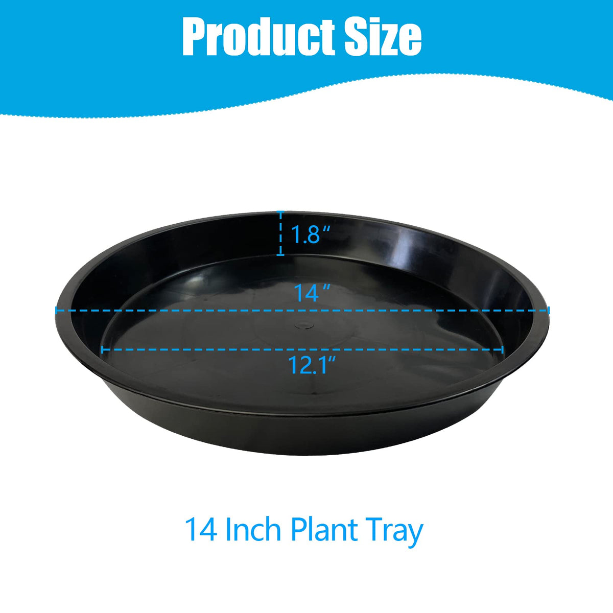 FUOAUYK plant saucer 18-inch top view catches drainage and protects surfaces.