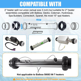 Fuoequl 2in MBT thread compatibility supports common pump connections.