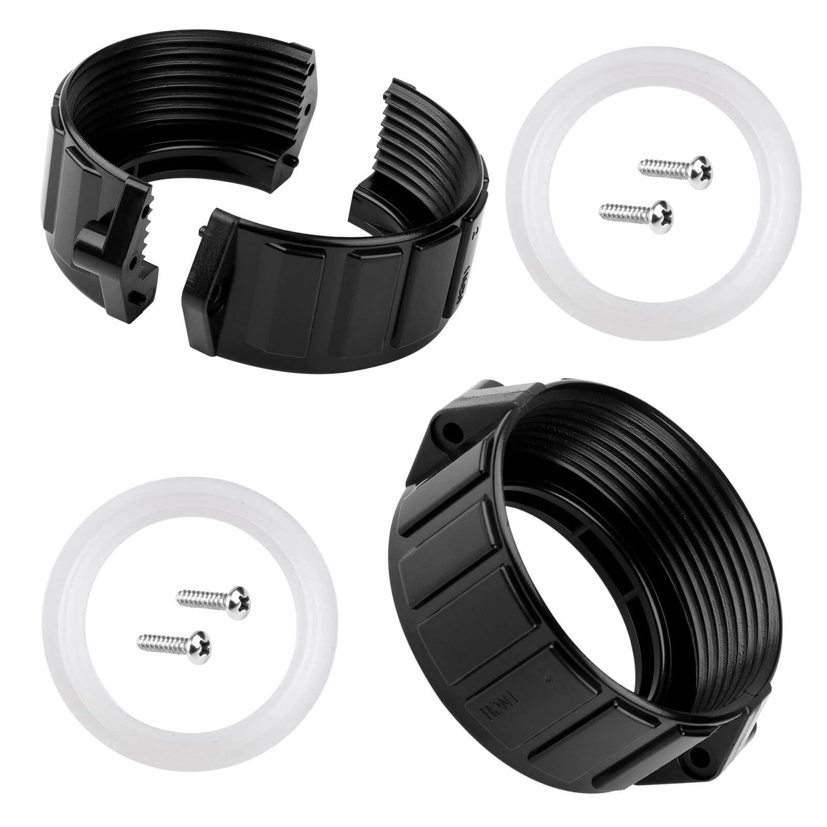 Fuoequl hot tub split nut 2in seals leaks and ensures secure heater connections.