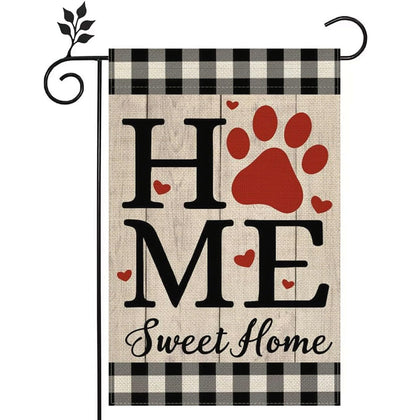 Fuqimanman2020 Dog Sweet Home garden flag 12x18 for outdoor spring welcome decor